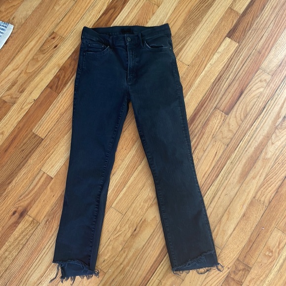 Mother jeans the insider step crop fray not guilty black size 28 - Picture 16 of 16